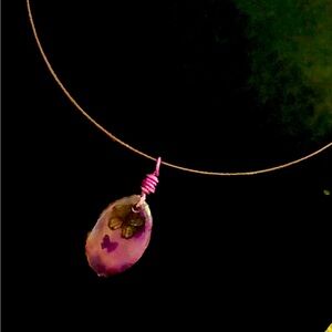 Agate Butterfly Pendant Simple Necklace